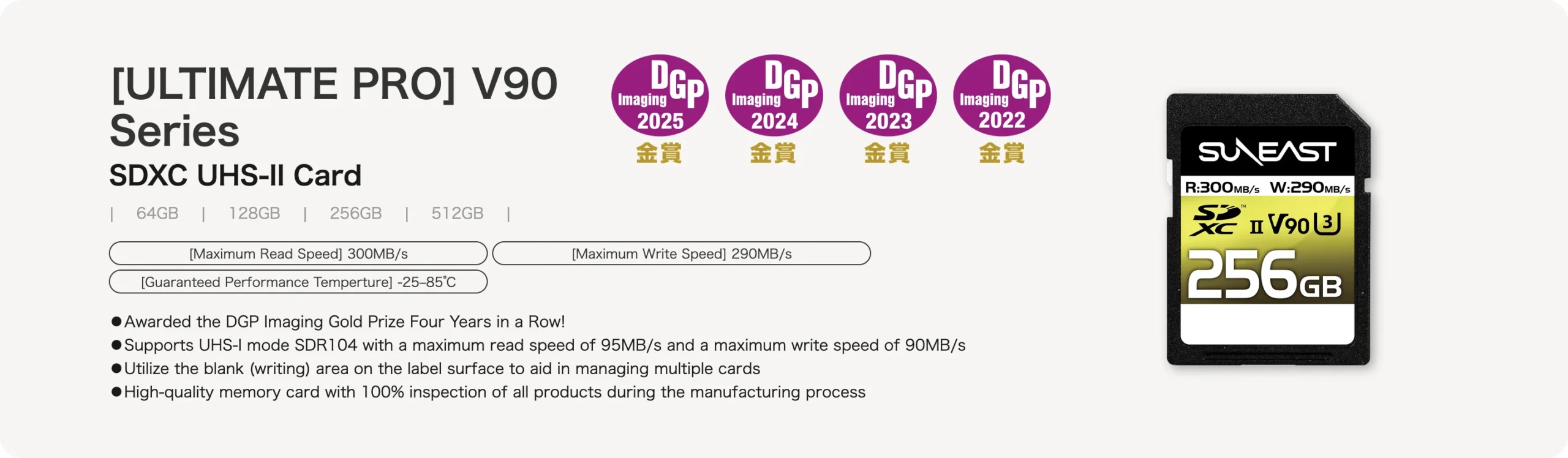 ULTIMATE PRO SDXC UHS-II Card V90 Series